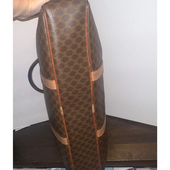 CELINE Macadam Brown Leather Briefcase Laptop tote Authentic used includes COA - Picture 9 of 15